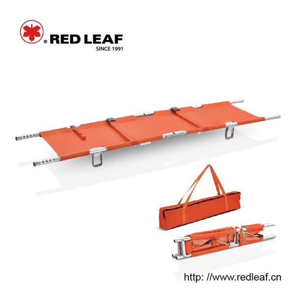 High-strength aluminum alloy foldaway portable stretcher